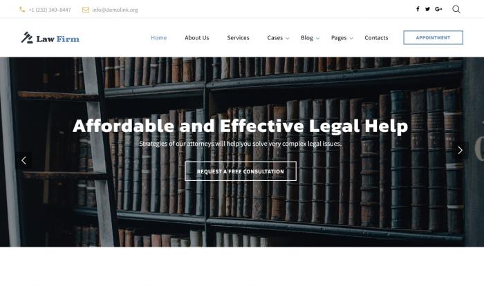 精品法律事务所网站模板